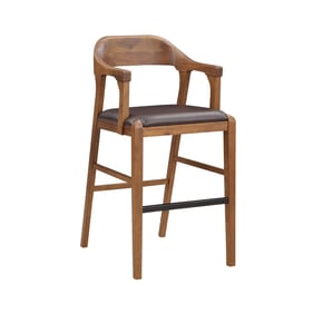 Boraam Rasmus Chestnut Wire Brush Brown Stationary Bar Stool