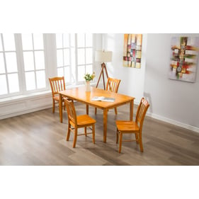 Boraam Shaker Oak 5pc Dining Set