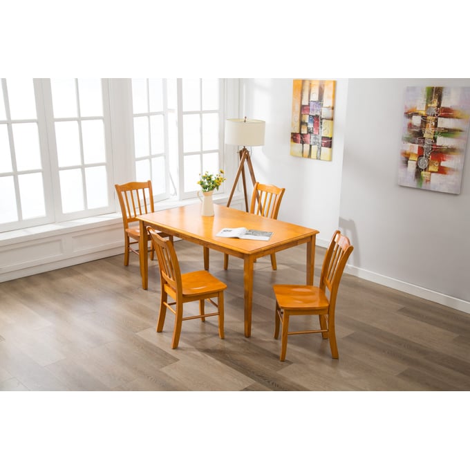 Boraam Shaker Oak 5pc Dining Set BRM-80136