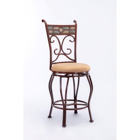 Boraam Beau Bronze Metal With  Mosaic Tiles 24 Inch Swivel Stool