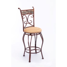 Boraam Beau Bronze Metal With  Mosaic Tiles 29 Inch Swivel Stool