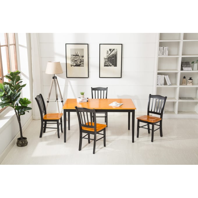 Boraam Shaker Black Oak 5pc Dining Set BRM-80536