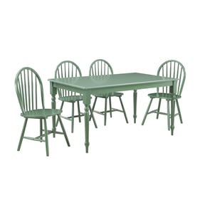 Boraam Carolina Equestrian Green Gray 5pc Dining Set