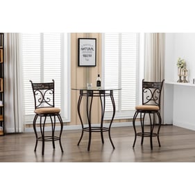 Boraam Beau Brown 42 Inch Height 3pc Pub Set