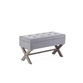 Boraam Angelina Weathered Gray Accent Storage Bench