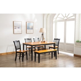 Boraam Shaker Black Oak 6pc Dining Set