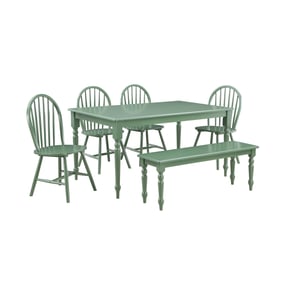 Boraam Carolina Equestrian Green 6pc Dining Set