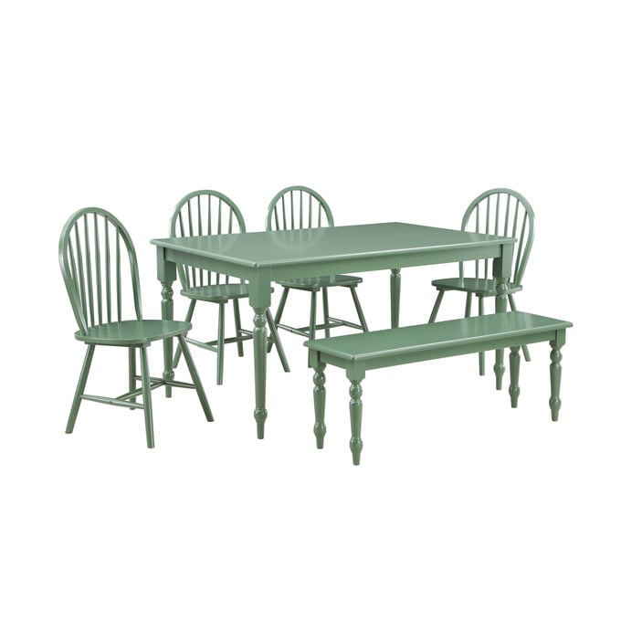 Boraam Carolina Equestrian Green 6pc Dining Set BRM-86569