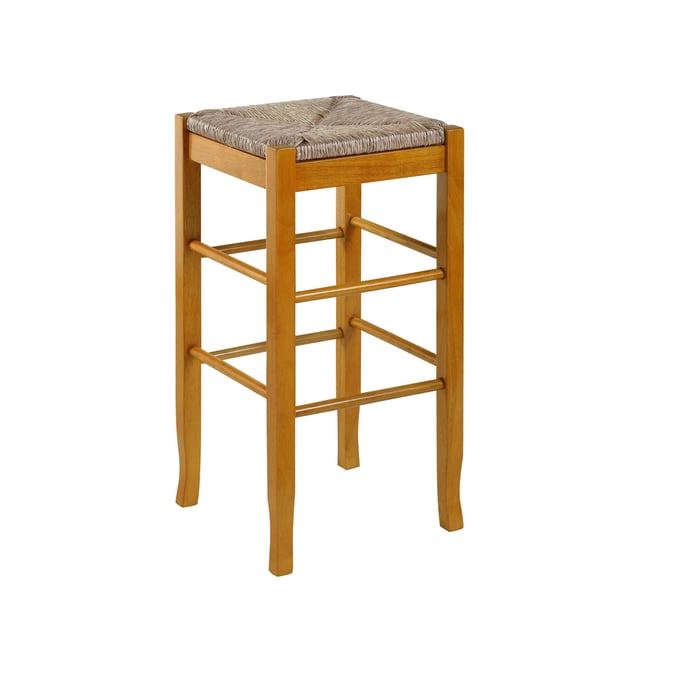 Boraam Square Rush Oak 29 Inch Backless Bar Stool BRM-94129