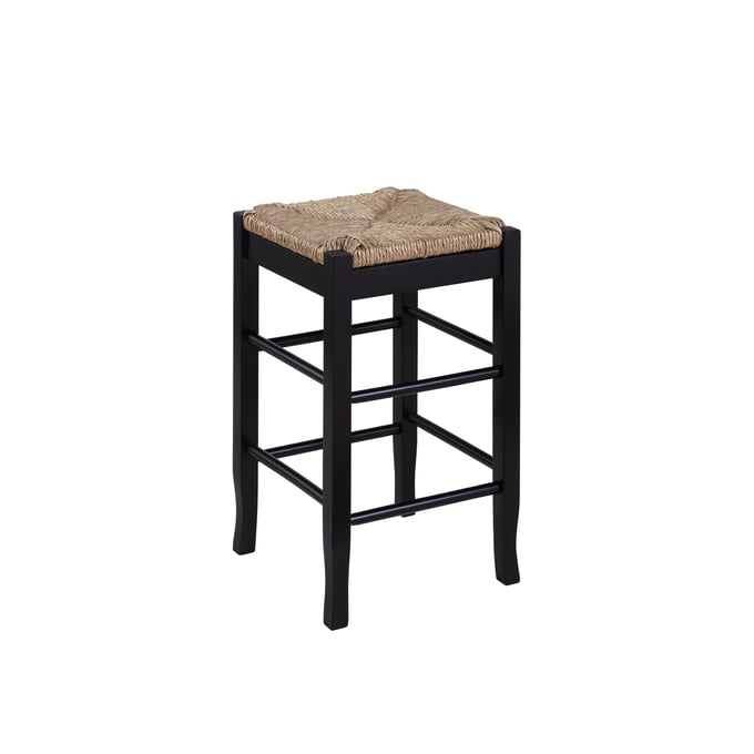 Boraam Square Rush Black 24 Inch Backless Counter Stool BRM-94924