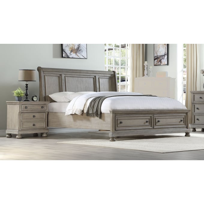 Bernards Prescott Gray Gray 2pc Bedroom Set With Queen Bed BRND-1070-105-BR-S1