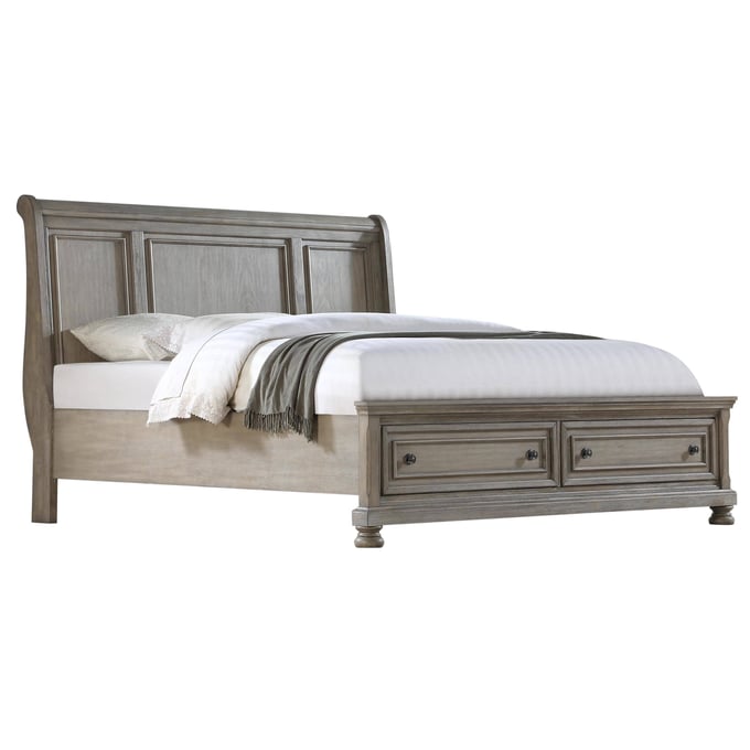 Bernards Prescott Gray Gray Queen Bed BRND-1070-105