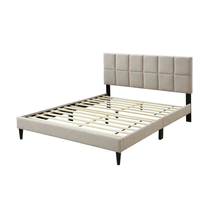 Bernards Evelyn White Upholstered Beds BRND-1132-BED-VAR