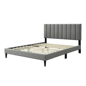 Bernards Millie Gray Upholstered Full Bed