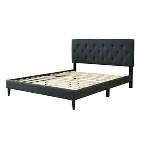 Bernards Piper Black Upholstered Twin Bed