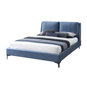 Bernards Bryant Blue Queen Upholstered Bed