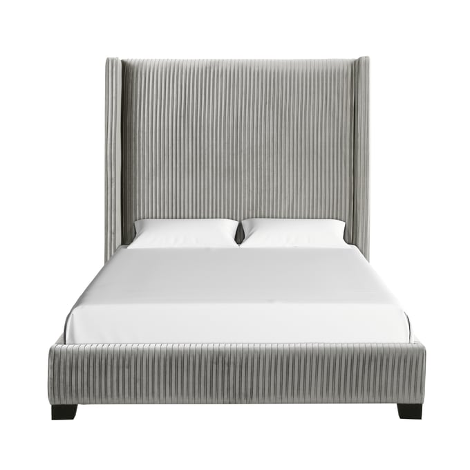 Bernards Jennie White Upholstered Queen Bed BRND-1147-105