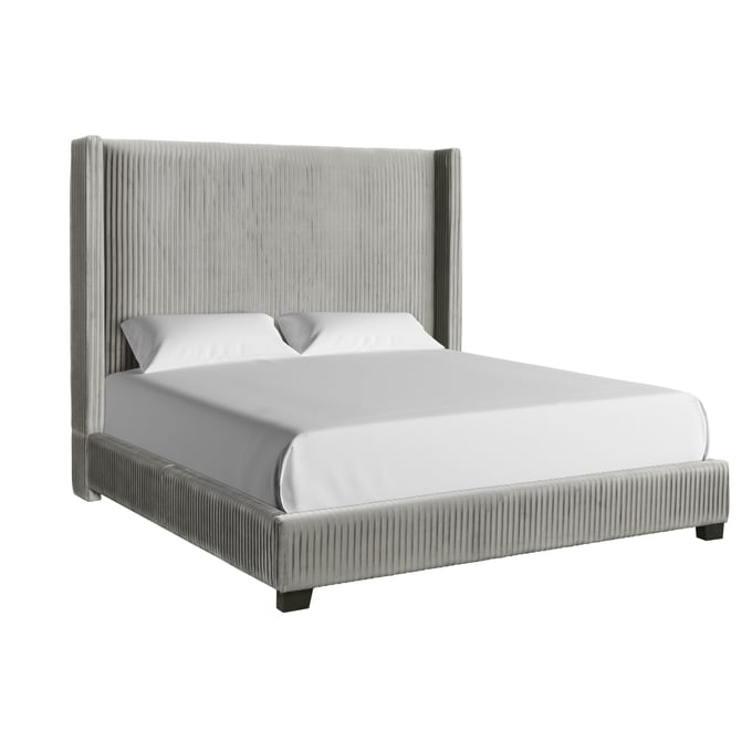 Bernards Jennie White Upholstered King Bed BRND-1147-110