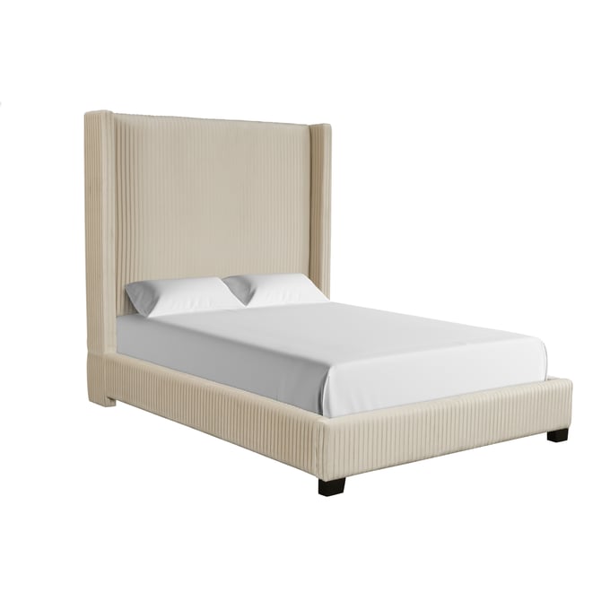 Bernards Luca Cream Upholstered Queen Bed BRND-1148-105