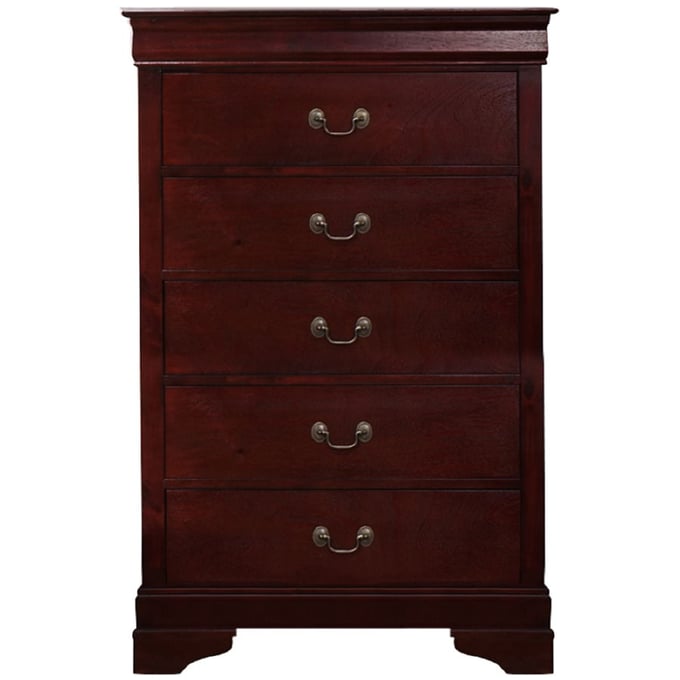 Bernards Lp Cherry 5 Drawers Chest BRND-1230-150