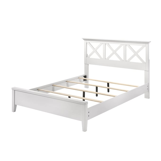 Bernards Nova II White King Bed BRND-1280-111