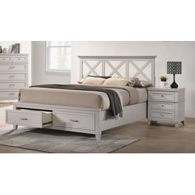 Bernards Nova II Grey 4pc Bedroom Set With King Storage Bed