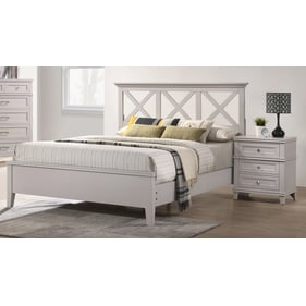 Bernards Nova II Grey 4pc Bedroom Set With Queen Panel Bed