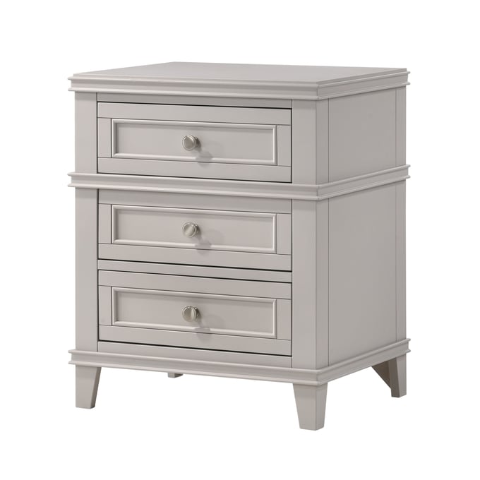 Bernards Nova II Gray 3 Drawer Nightstand BRND-1281-122