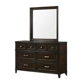 Bernards Nova II Brown Dresser and Mirror