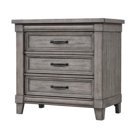 Bernards Hartford Rustic 3 Drawer Nightstand