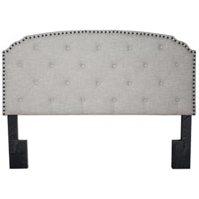 Bernards Olivia Light Gray Upholstered Queen Headboard