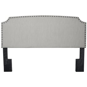 Bernards Amy Light Gray Upholstered Queen Headboard