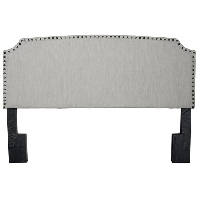 Bernards Amy Light Gray Upholstered King Headboard BRND-1504DS-110