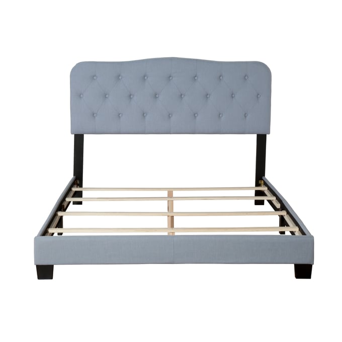 Bernards Ariana Light Blue Upholstered King Bed BRND-1603DS-110