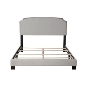 Bernards Amy Light Gray Upholstered King Bed