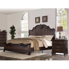 Bernards Nottingham Royal Mahogany 2pc Bedroom Set With King Panel Bed