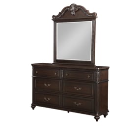 Bernards Nottingham Royal Mahogany Veneer Dresser And Mirror