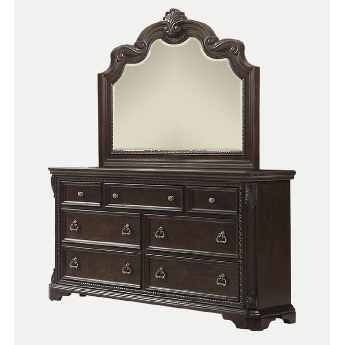 Bernards Coventry Mahogany Arch Dresser And Mirror BRND-1988-130-140-DRMR