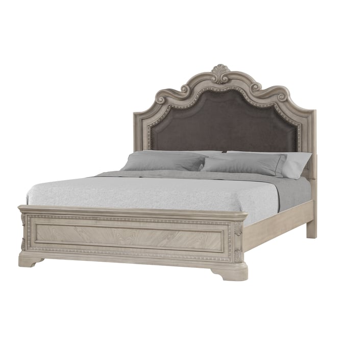 Bernards Coventry Light Gray Queen Panel Bed BRND-1989-107