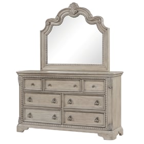 Bernards Coventry Light Gray Dresser and Mirror