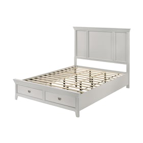 Bernards Meadow Light Gray Queen Storage Bed