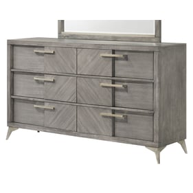 Bernards Aries Gray 6 Drawer Dresser