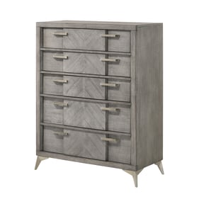 Bernards Aries Gray 5 Drawer Chest