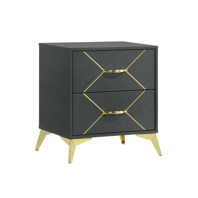 Bernards State Street Midnight Blue 2 Drawer Nightstand BRND-232-120