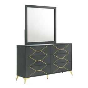 Bernards State Street Midnight Blue Dresser And Mirror