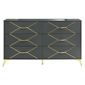 Bernards State Street Midnight Blue 6 Drawer Dresser