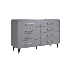 Bernards Celine Gray 8 Drawer Dresser