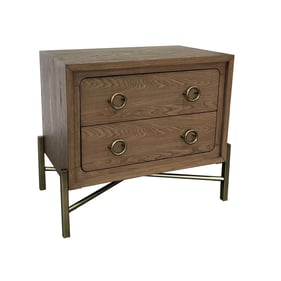 Bernards Aurora Latte 2 Drawer Nightstand