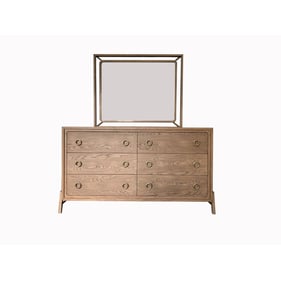 Bernards Aurora Latte Dresser And Mirror