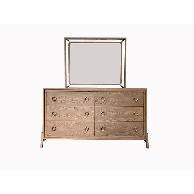 Bernards Aurora Latte Dresser And Mirror BRND-3098-DRMR